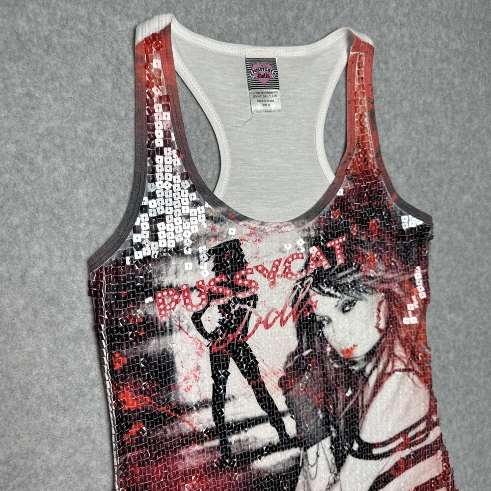 Vintage PUSSYCAT DOLLS Sequined Tank Top Woman's Size Medium